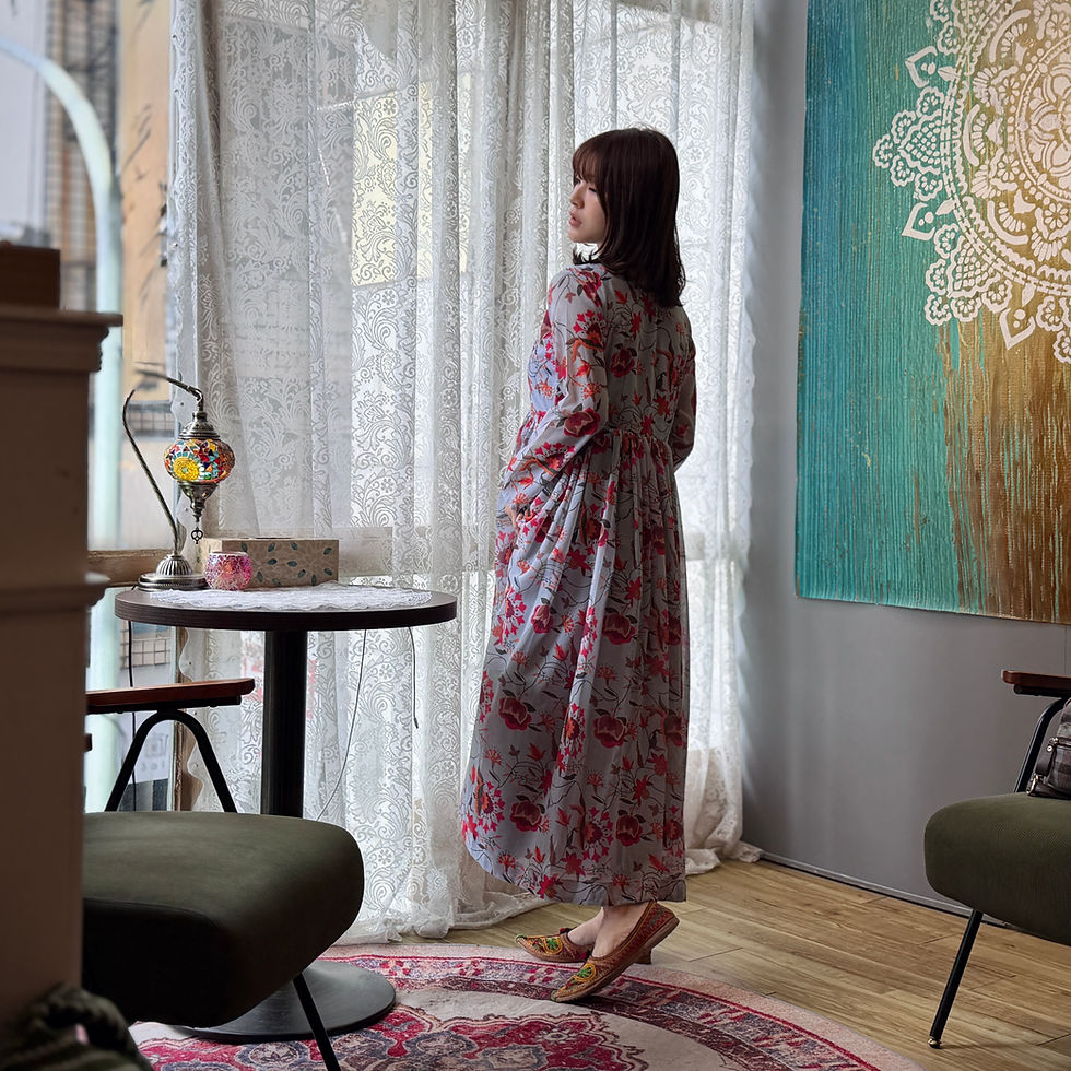 縮圖：印度手作•傳統洋裝（夕花薄霧）