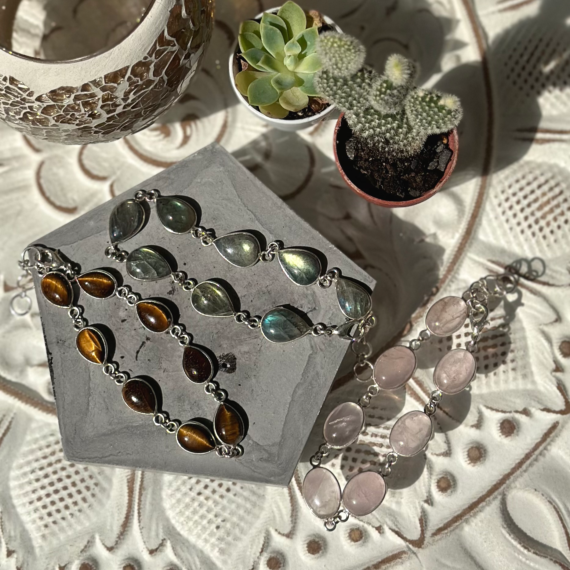 印度｜原石手鏈•星影