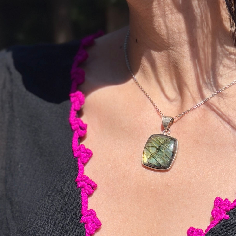 縮圖：🇮🇳印度｜原礦寶石吊墜（拉長石）