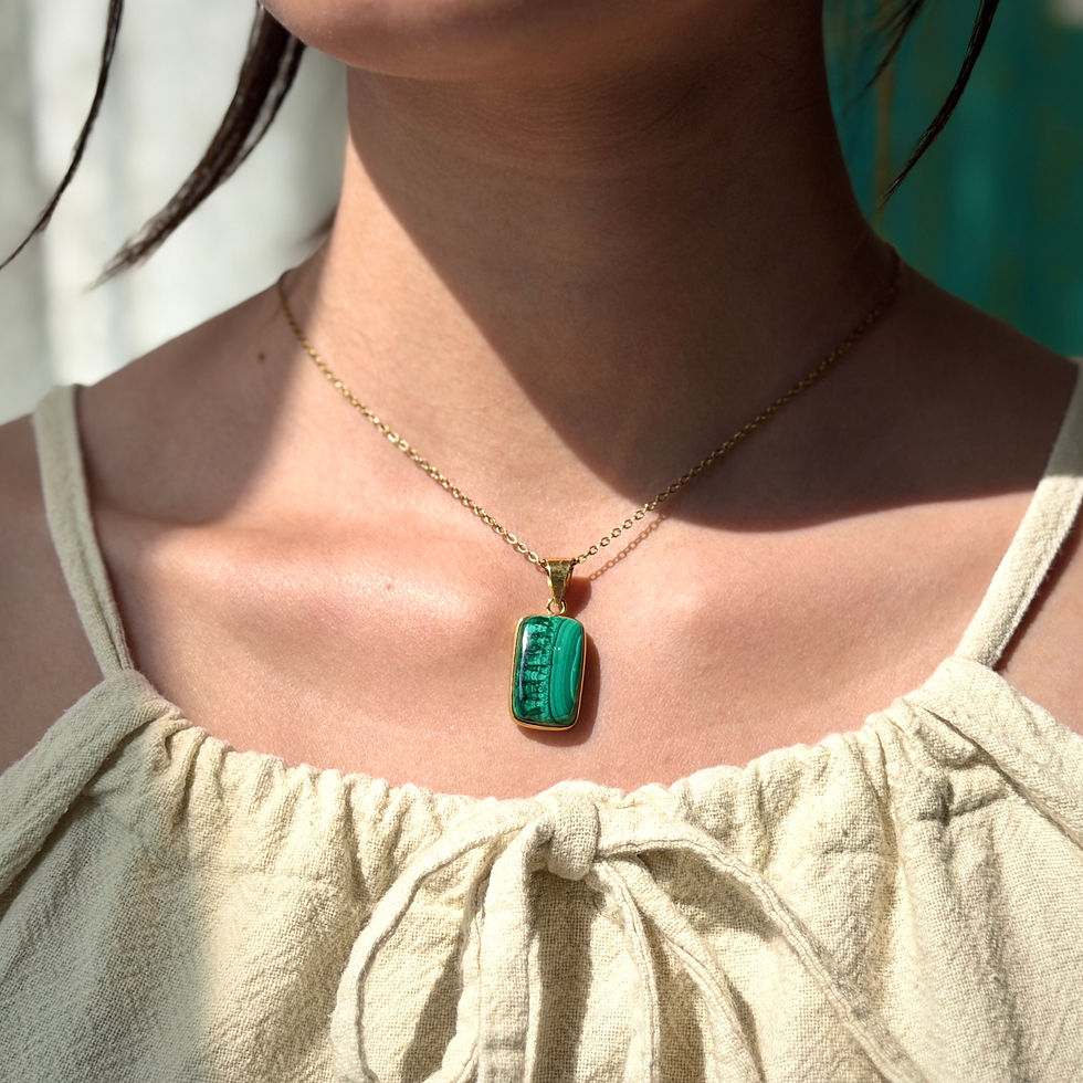 縮圖：🇮🇳印度｜原礦寶石吊墜· 綠松石