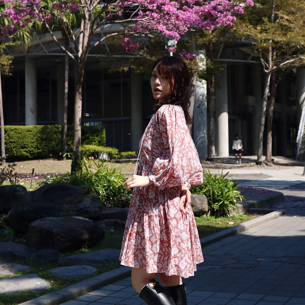 縮圖：印度｜木印刻洋裝 