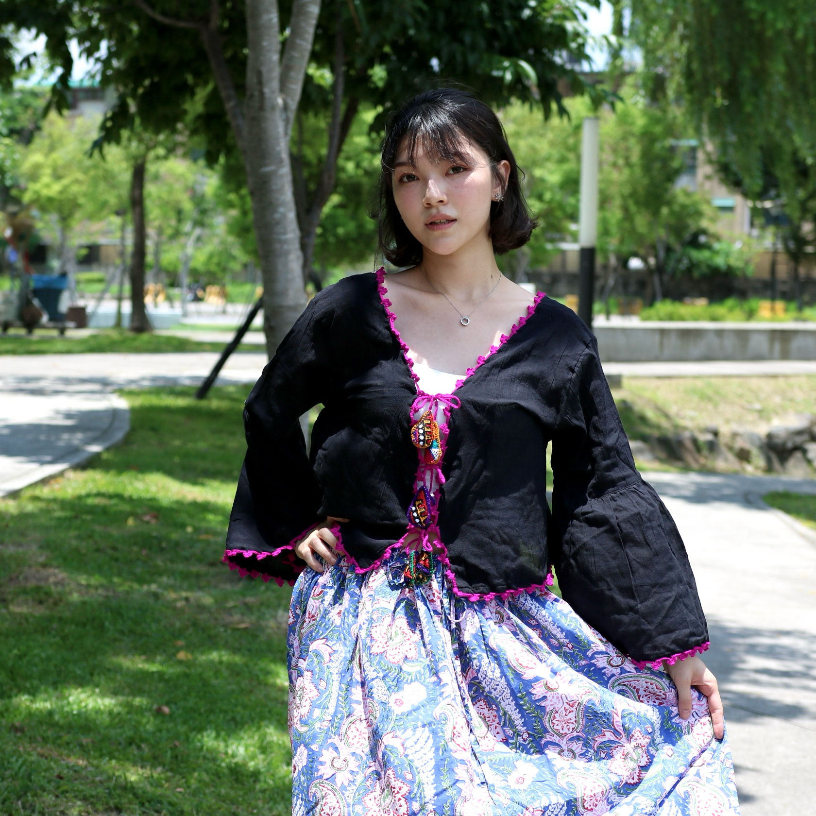 泰國|輕民族·刺繡上衣(夜緣)