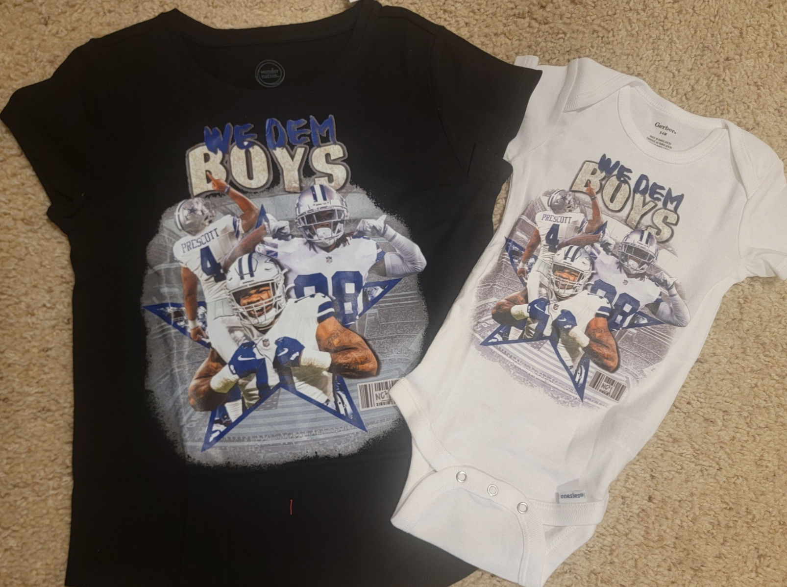 Cowboys "We Dem Boyz" Onesies