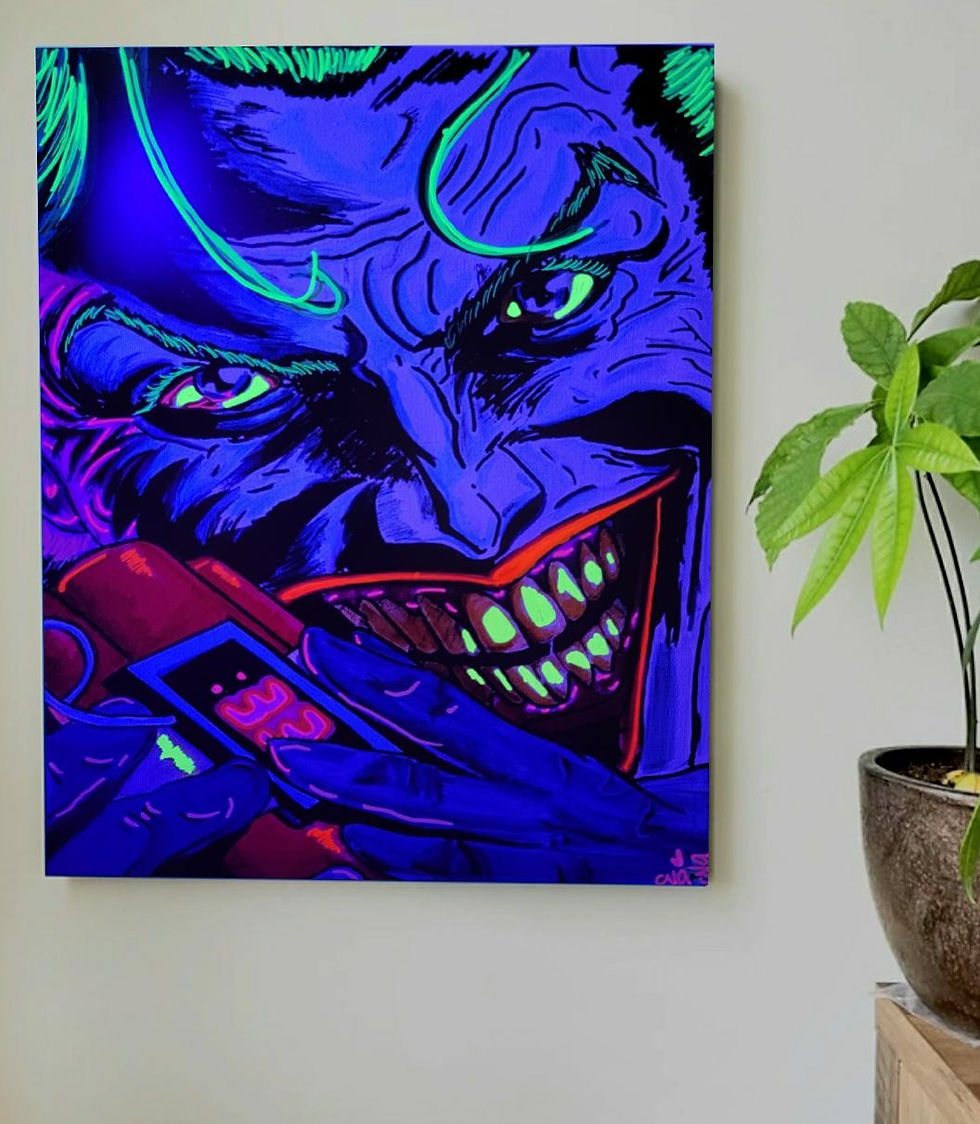 Joker CANVAS BLACKLIGHT Print