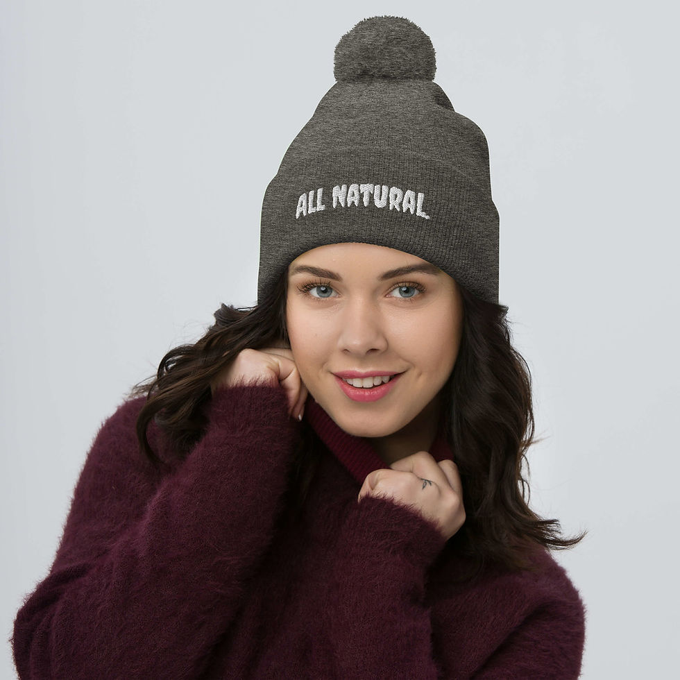 Thumbnail: All Natural. Pom-Pom Beanie