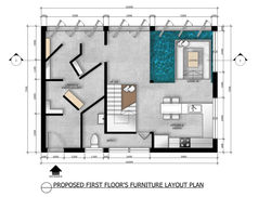 first floor's furniture layout plan
