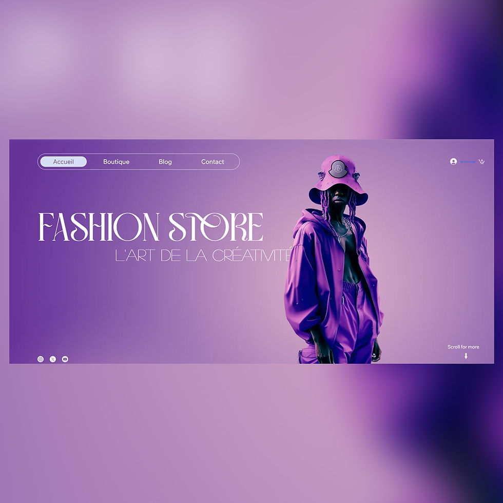 Concept de Webdesign mode fashion