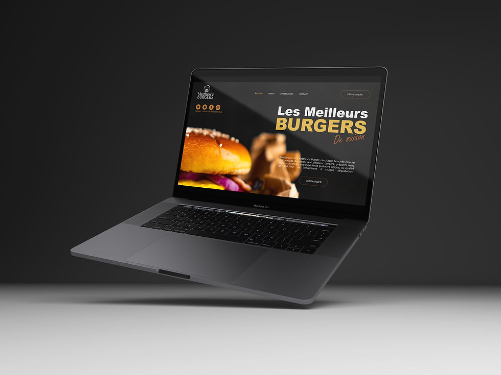 Concept de Webdesign restaurant burger