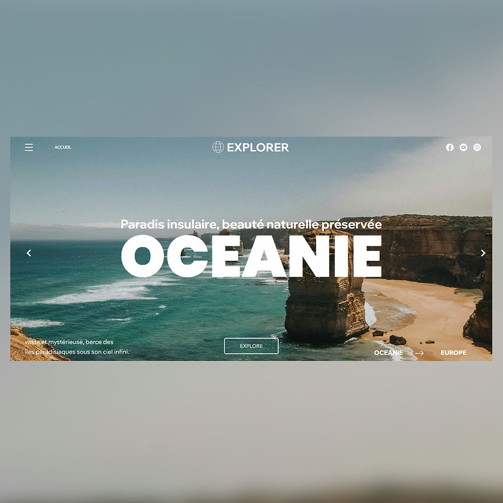 Concept de Webdesign explorer