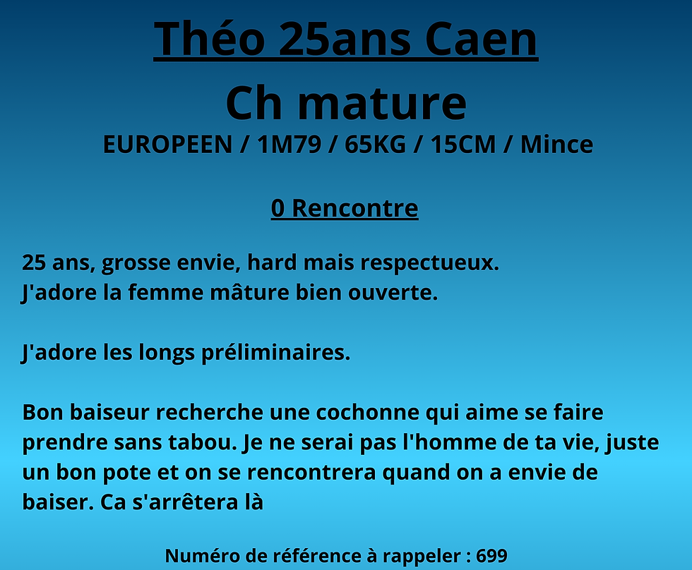 rencontre plan cul Caen calvados normandie