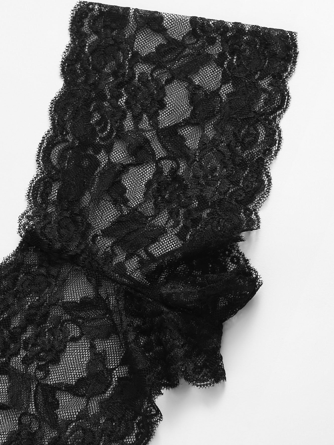 Scalloped Trim Longline Lingerie Set