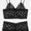 Thumbnail: Scalloped Trim Longline Lingerie Set