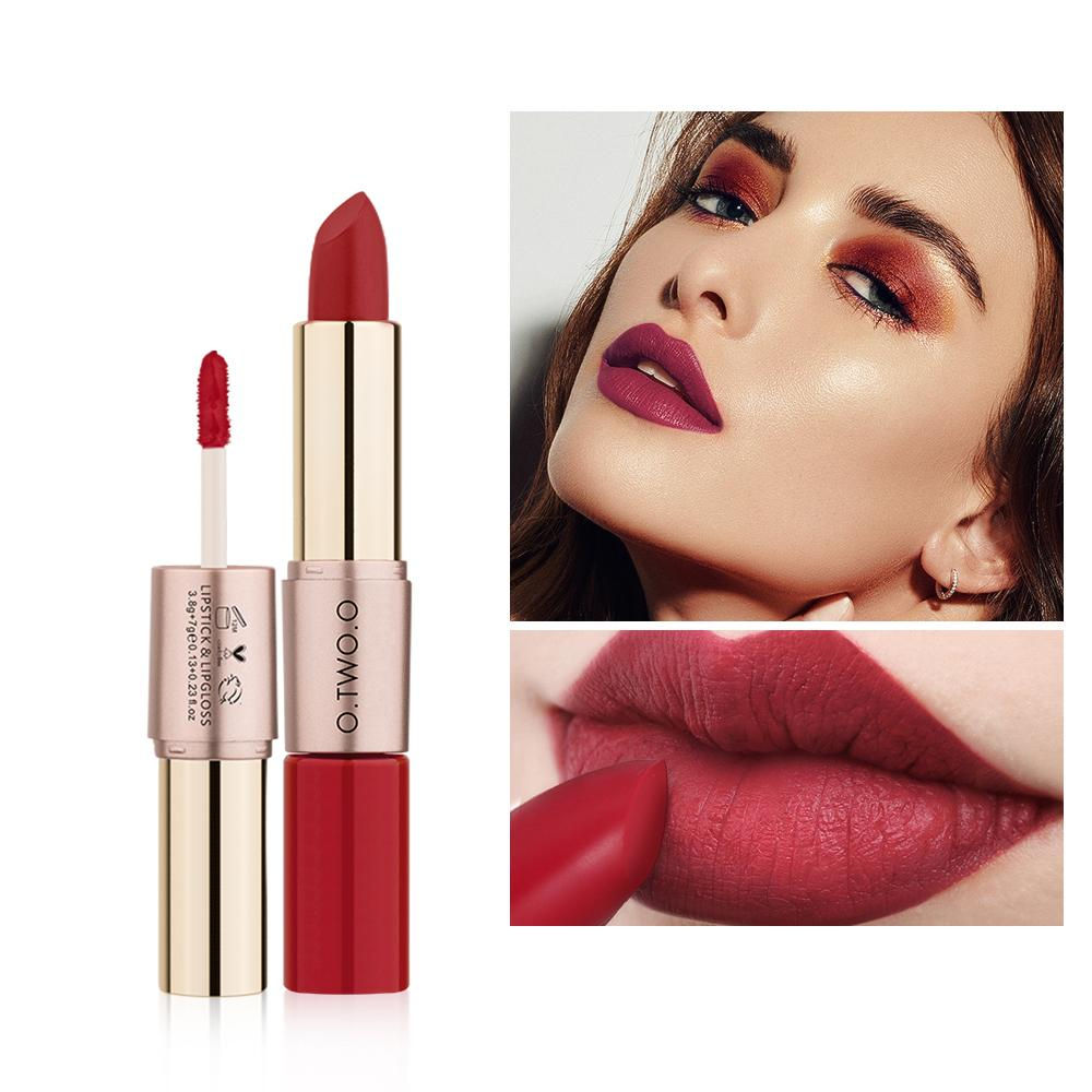 12 Colors Lips Makeup Matte Lipstick Lip Gloss Long Lasting Moisture