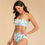 Thumbnail: Floral Printed Bandeau High Waist Trimmed Swimwear