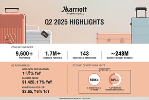 Marriott International Reports Second Quarter 2025 Results