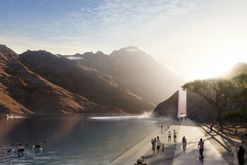 The Anantara resort will be located in the Water Village, part of the Valley Cluster of Trojena.