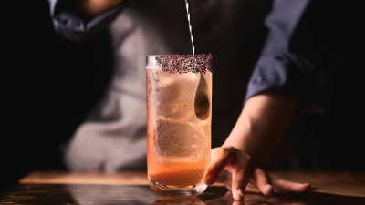 The menu presents a collection of nine signature cocktails and three mocktails, highlighting fruits, flowers, leaves, grains, and seeds through imaginative signature drinks, complemented by monthly micro-seasonal cocktails.