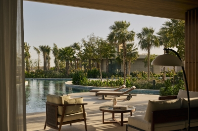  The resort features 202 guest rooms, suites, villas, and garden accommodations alongside 26 private branded residences ranging from 552 to over 1,000 square meters, each with a private swimming pool.
