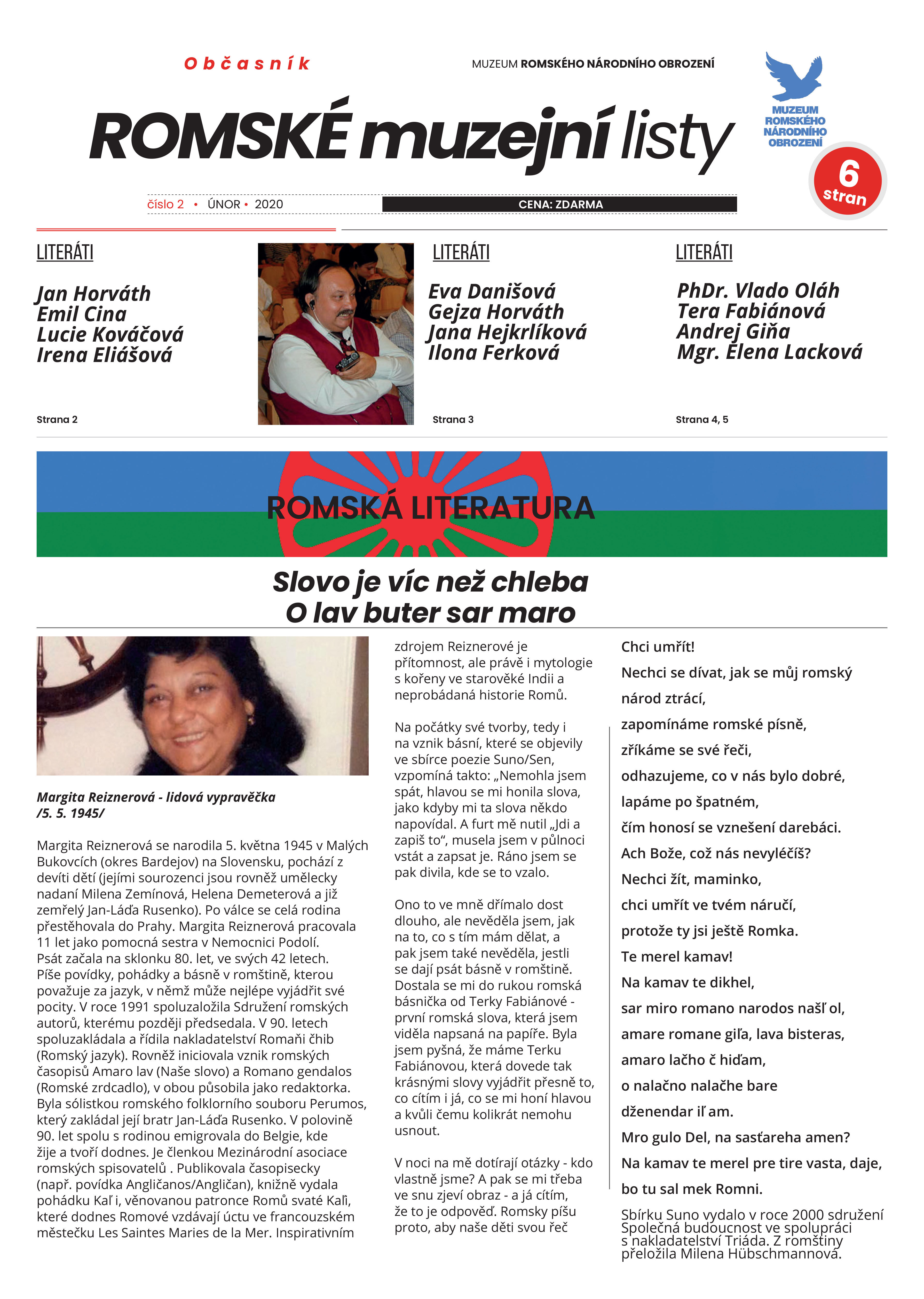Romské muzejní listy - Únor