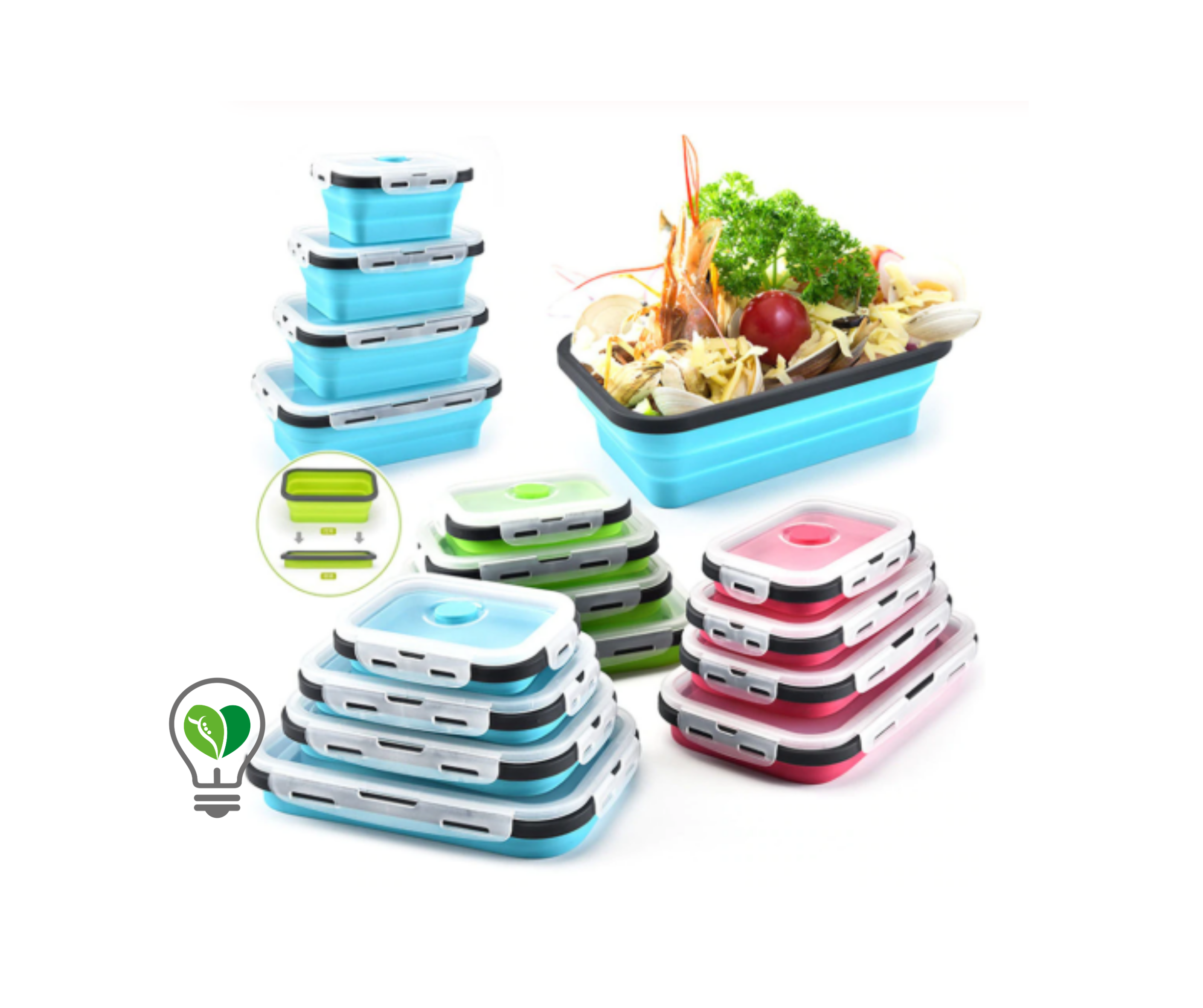 Pack 4 tuppers Plegables