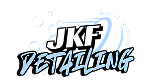 Logo design for JKF Detailing featuring a sleek and modern aesthetic, incorporating elements that represent car detailing, su