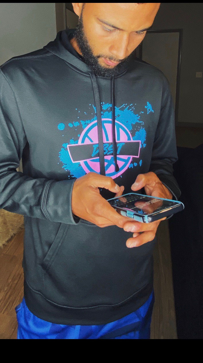 Thumbnail: DBST BLK DRI-FIT Hoodie (YS-Adult XL)