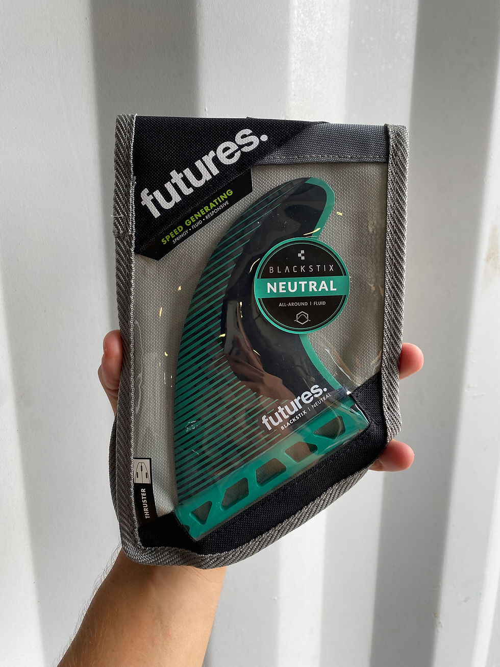 Miniatura: Quilha Surf F6 Blackstix Thruster Media Futures Fins Tri