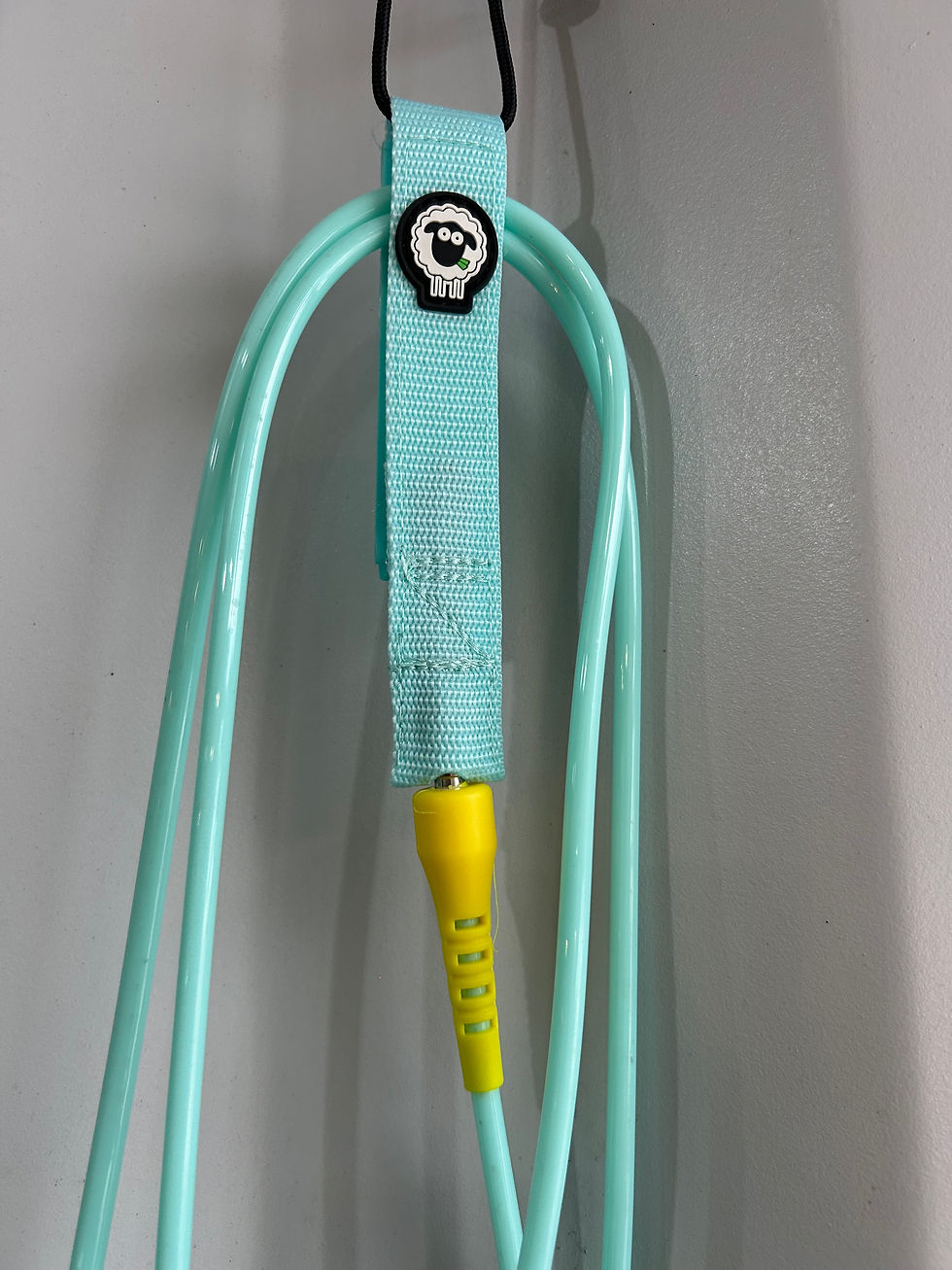 Miniatura: Leash Surf Farms Regular 6ft 6mm Azul Turquesa e Amarelo