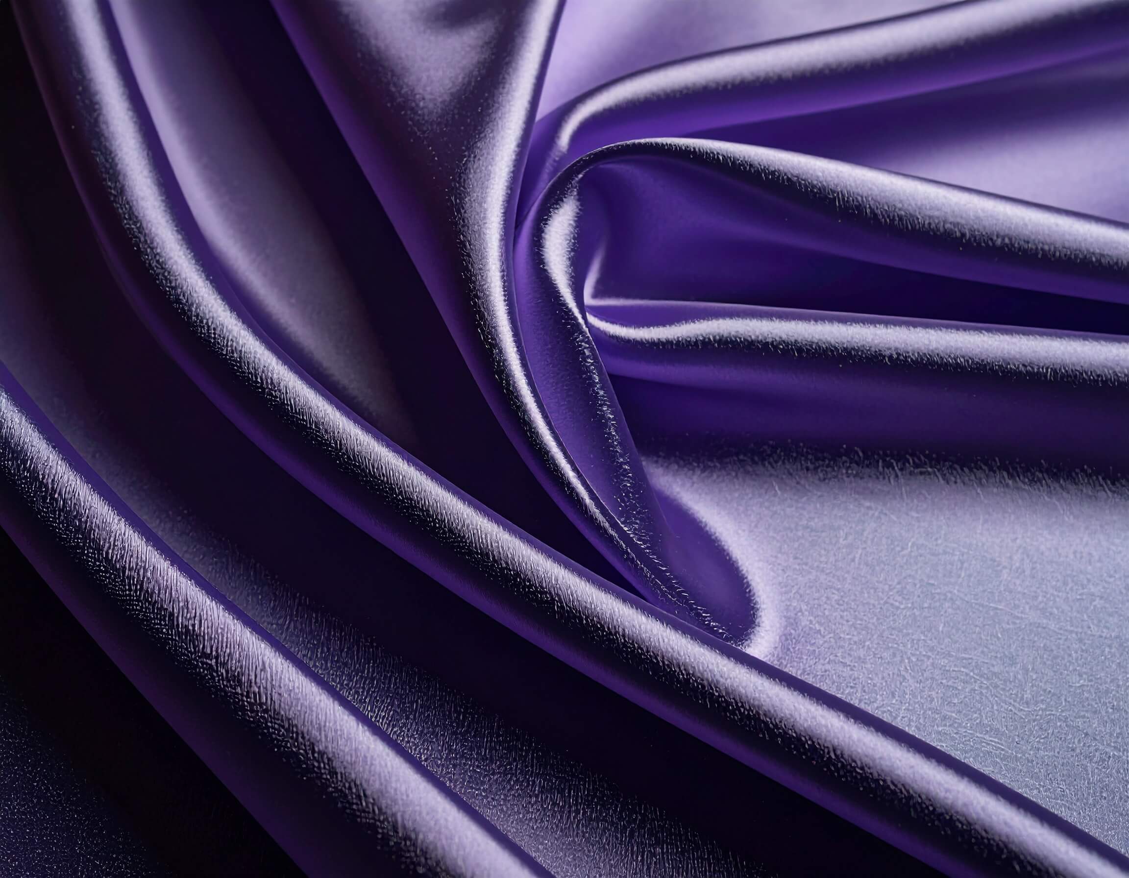 Close-up of soft, billowing lavender silk fabric