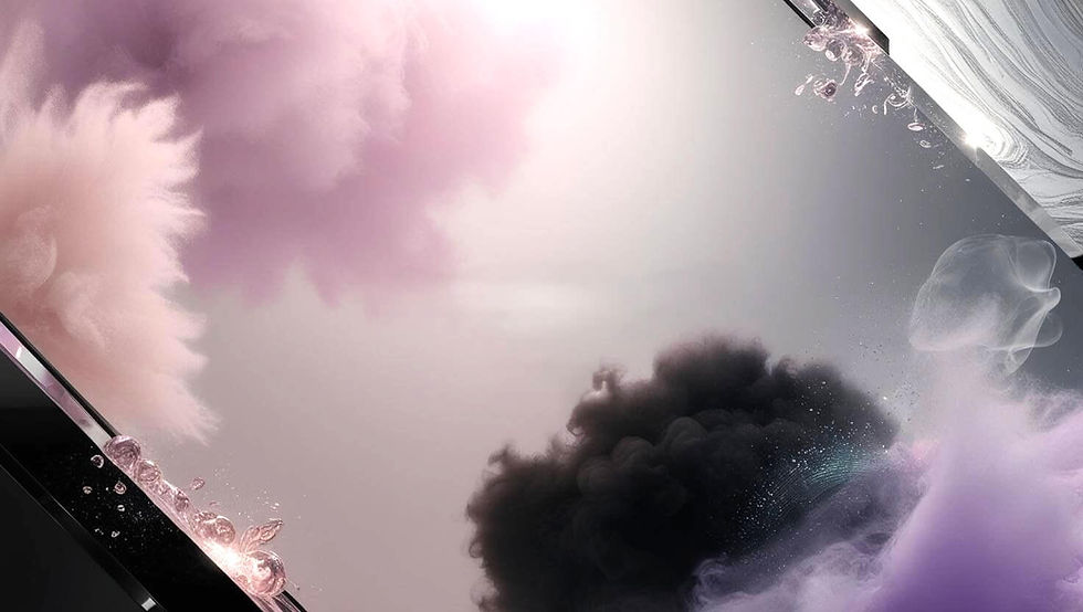 Image artistique de fumée colorée dans des tons de rose, de noir et de violet.