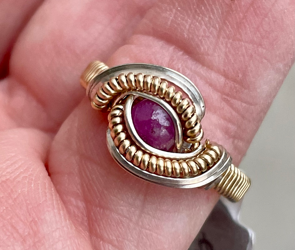 Ruby Two Toned ring size 7