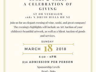 Sushi & Sake: A Celebration of Giving Flyer