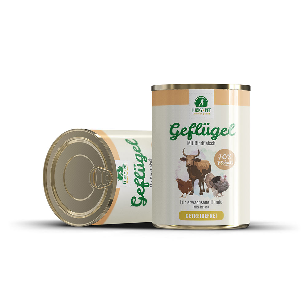 Lucky-Pet Nassfutter Geflügel & Rind 800g