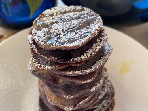 Mini blåbærpannekaker