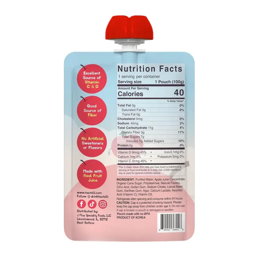 Thumbnail: Tastelli Kids Peppa Pig Squeezy Fruit Gel - Apple