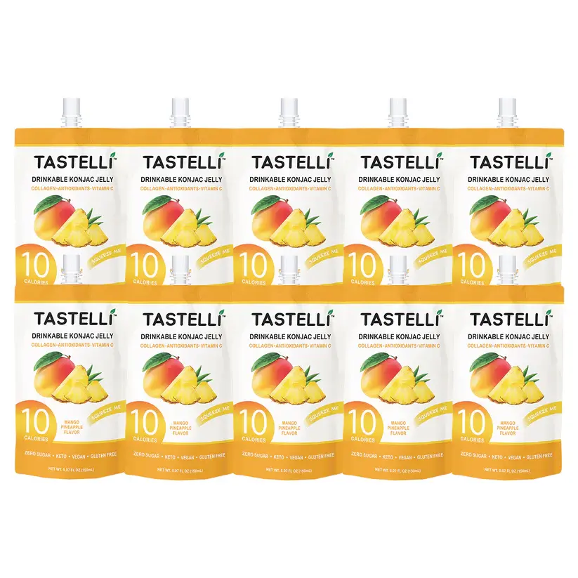 Thumbnail: Tastelli Collagen Konjac Jelly Case (150 ml x 10 packs) - Mango Pineapple Flavor
