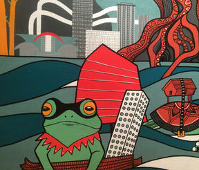 Hong Kong bruce lee banian kermit symbole pro démocratique