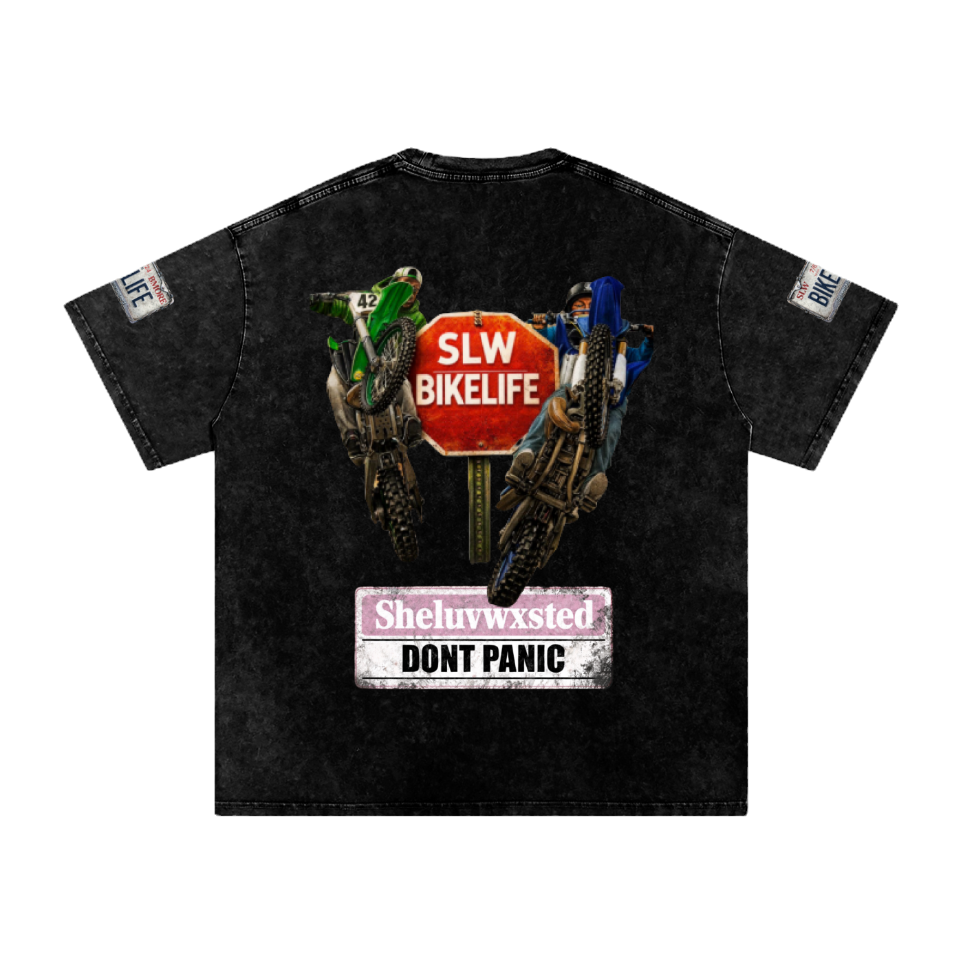 Snow Washed Oversized Cotton T-Shirt