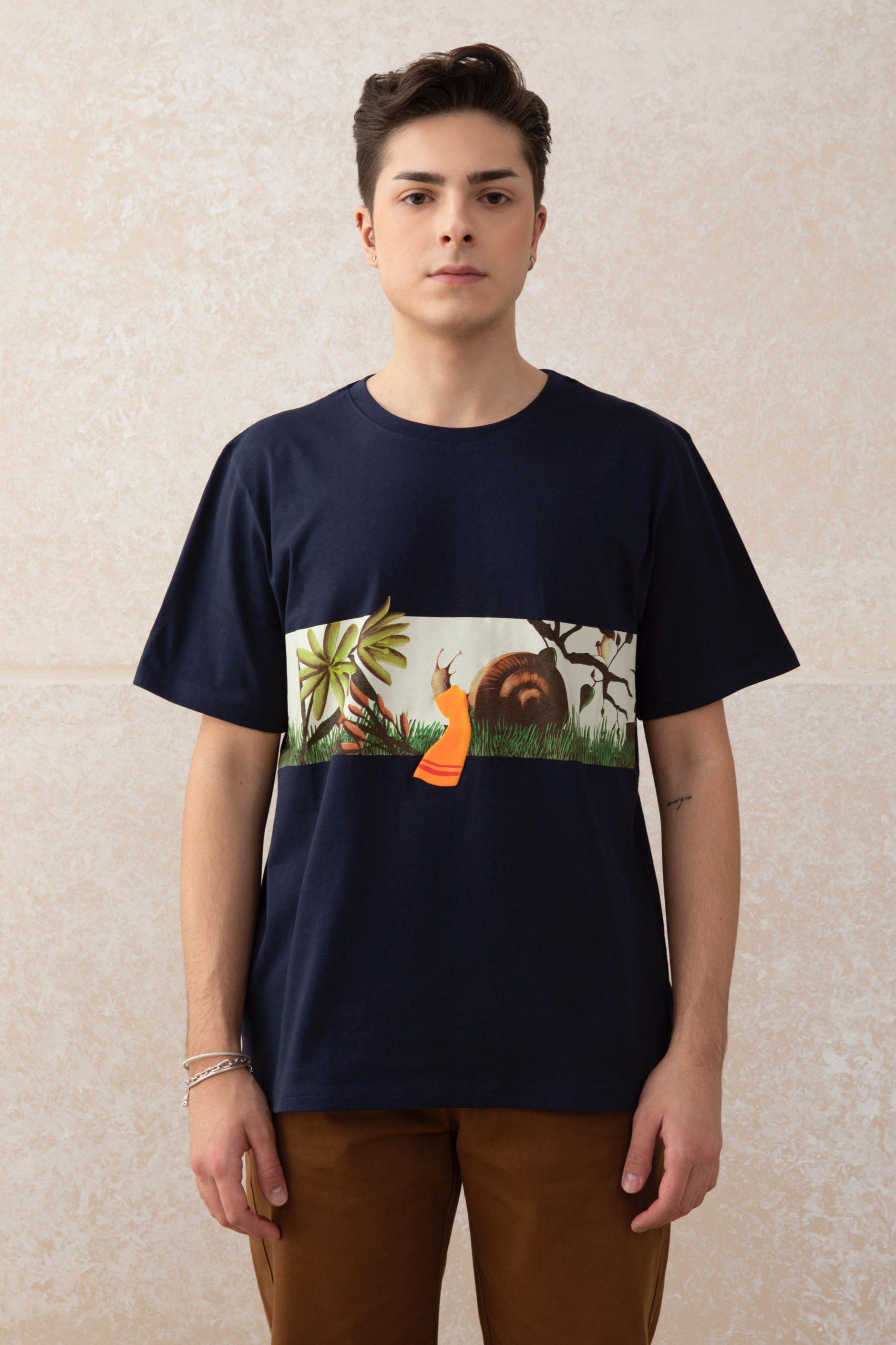 Navy Blue Snail T-shirt