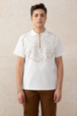 Zip-up Polo T-shirt