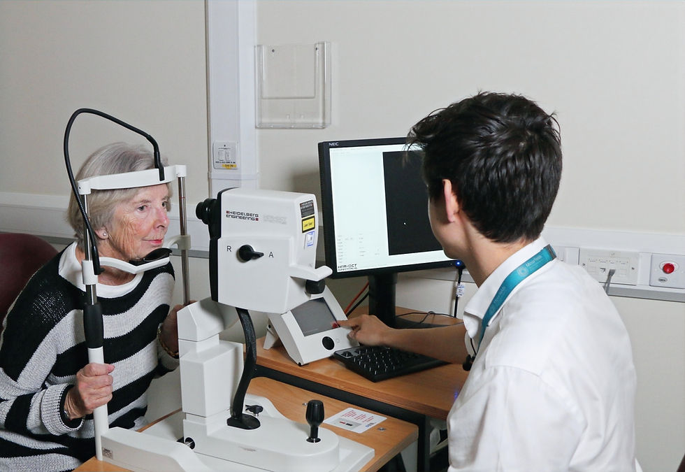 In 2023, a team led by Siegfried Wagner (above right with patient Angela Sharp, who has Parkinson's) identified biomarkers indicating Parkinson’s in patients on average seven years before clinical presentation.
