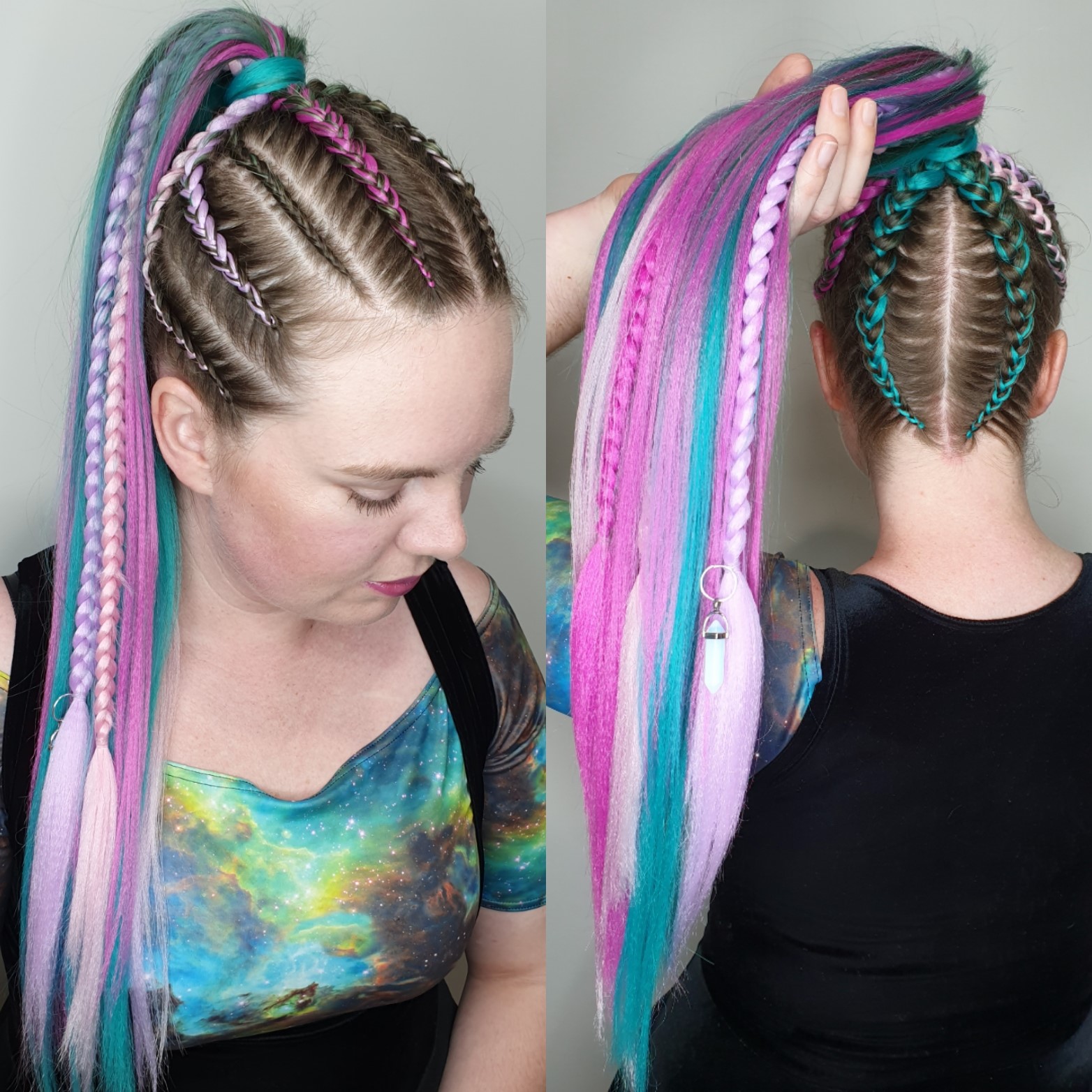 9-12 Braids Ponytail Style