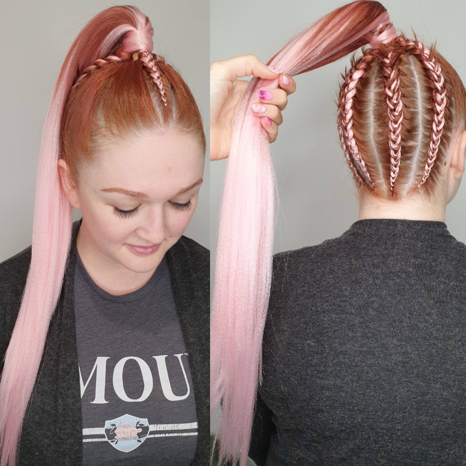 Reverse Pony 3-5 Braids
