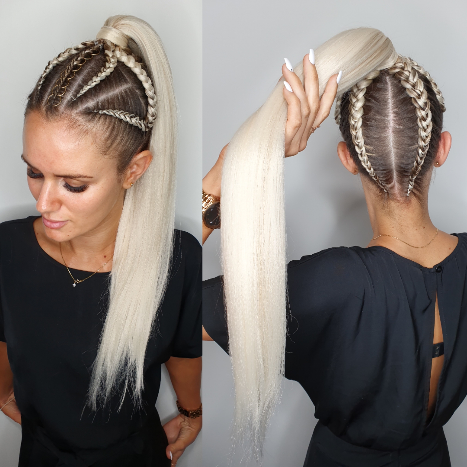 6-8 Braided Ponytail Style