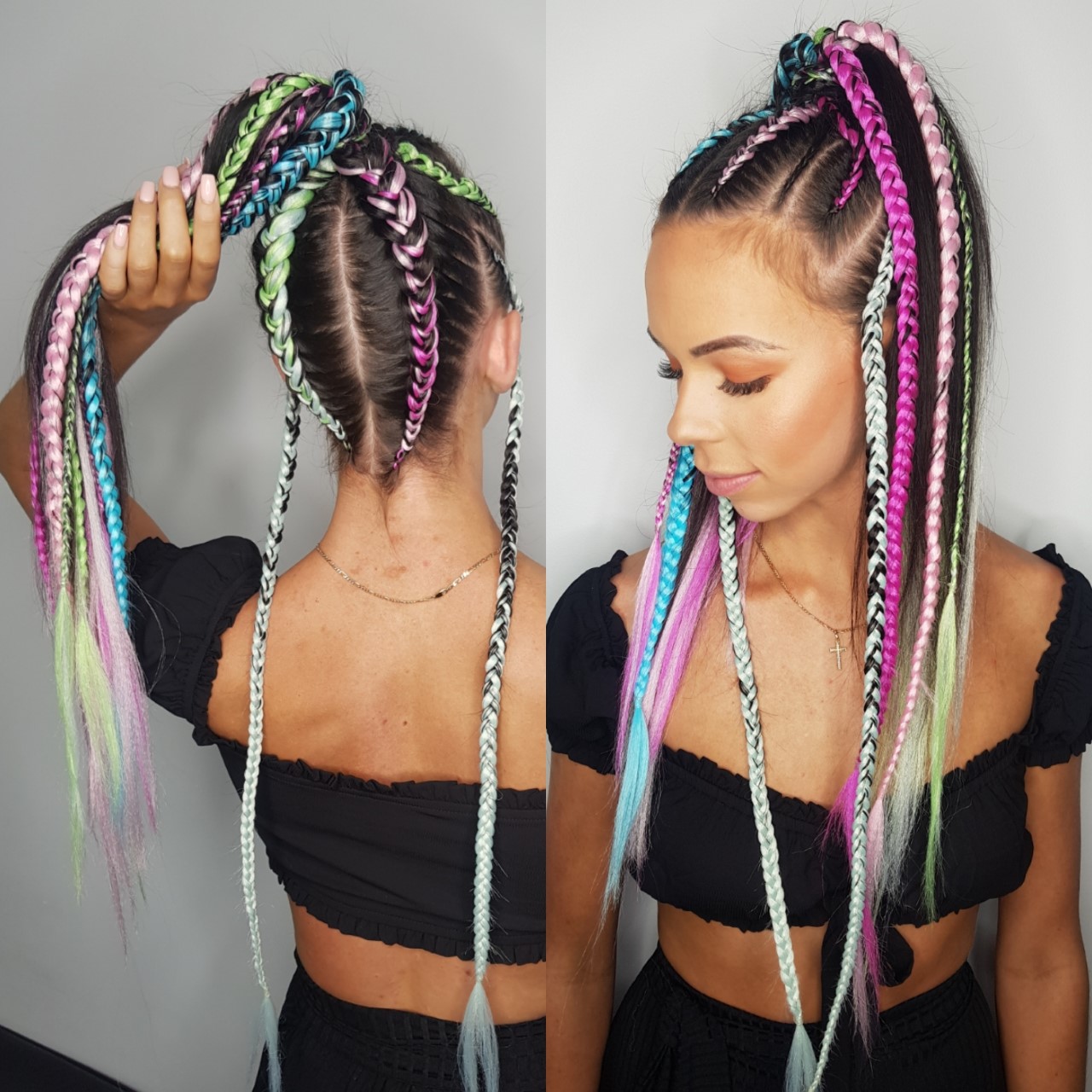 9-12 Braids Ponytail Style