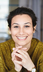 Retrato, de, sorrindo, executiva
