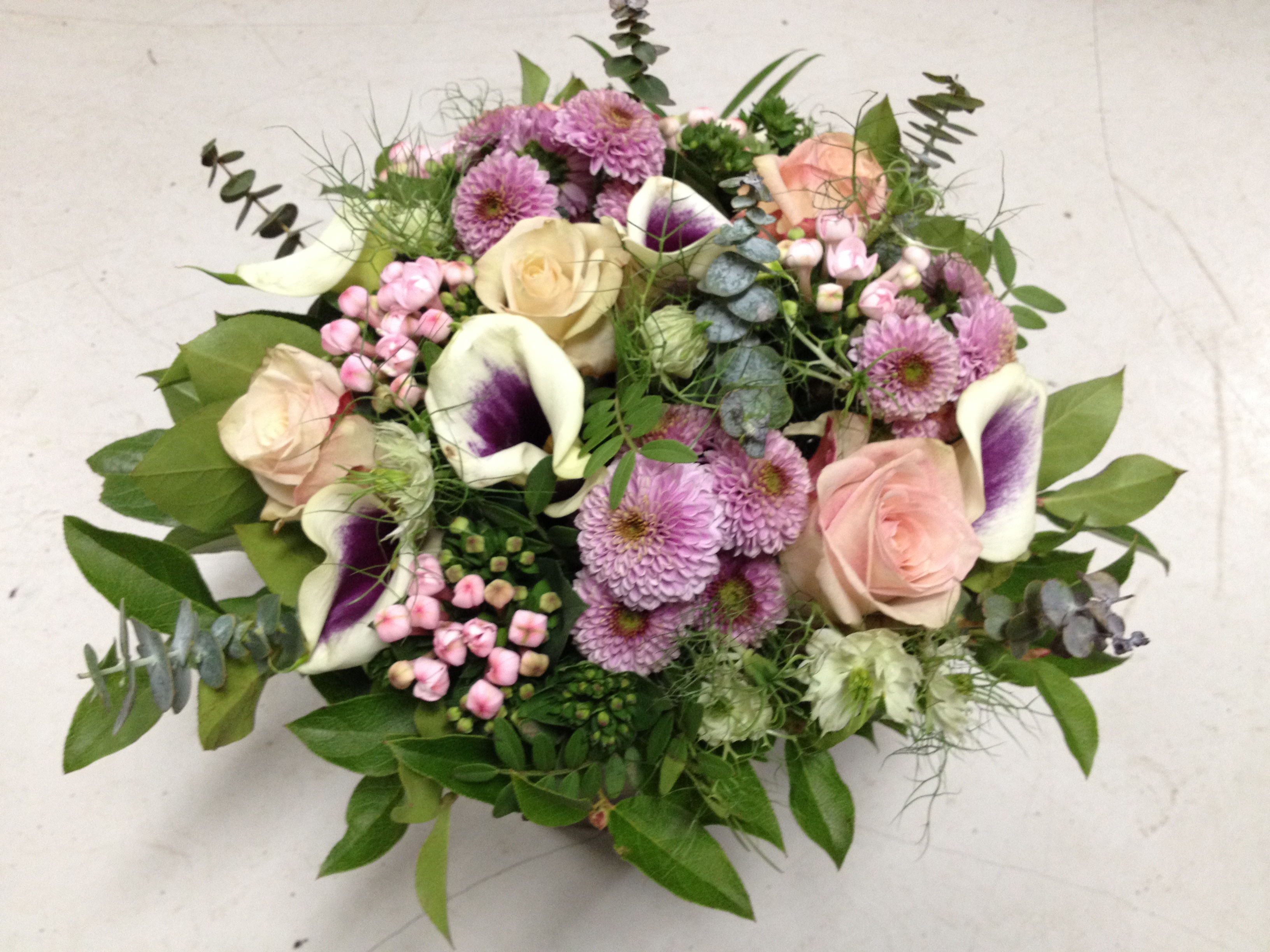 Lilla og lyserød nuance buket