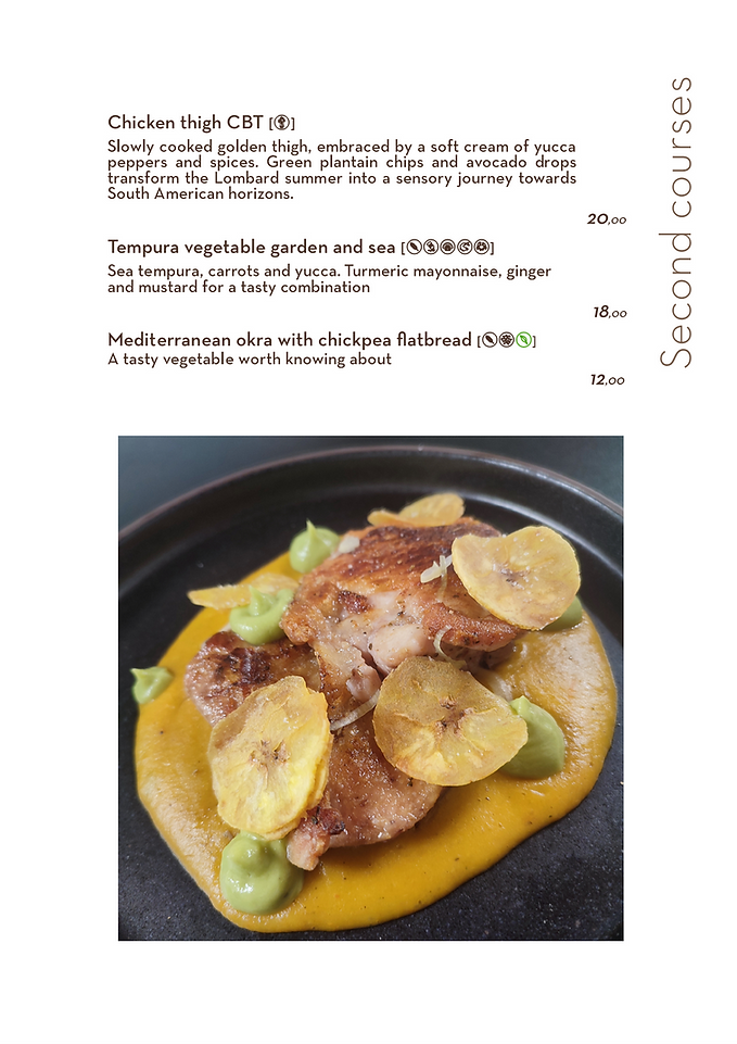 Menu a la carte giugno 2025 inglese
