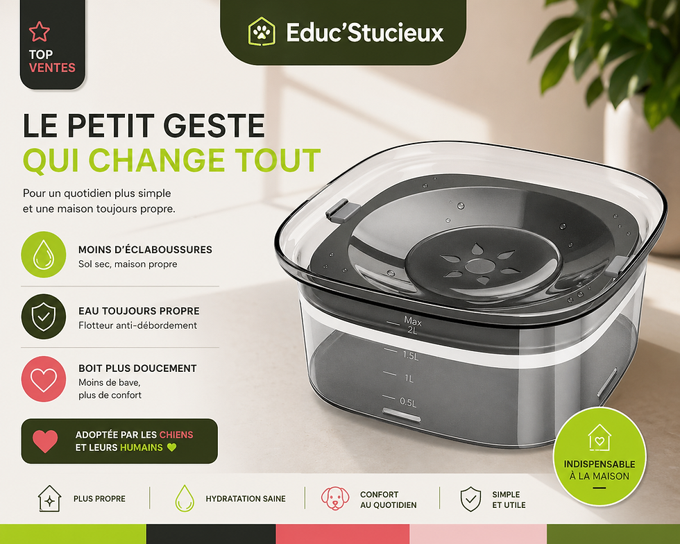 gamelle anti eclaboussure chien 2l avec flotteur en plastique pour eau propre et sol sec