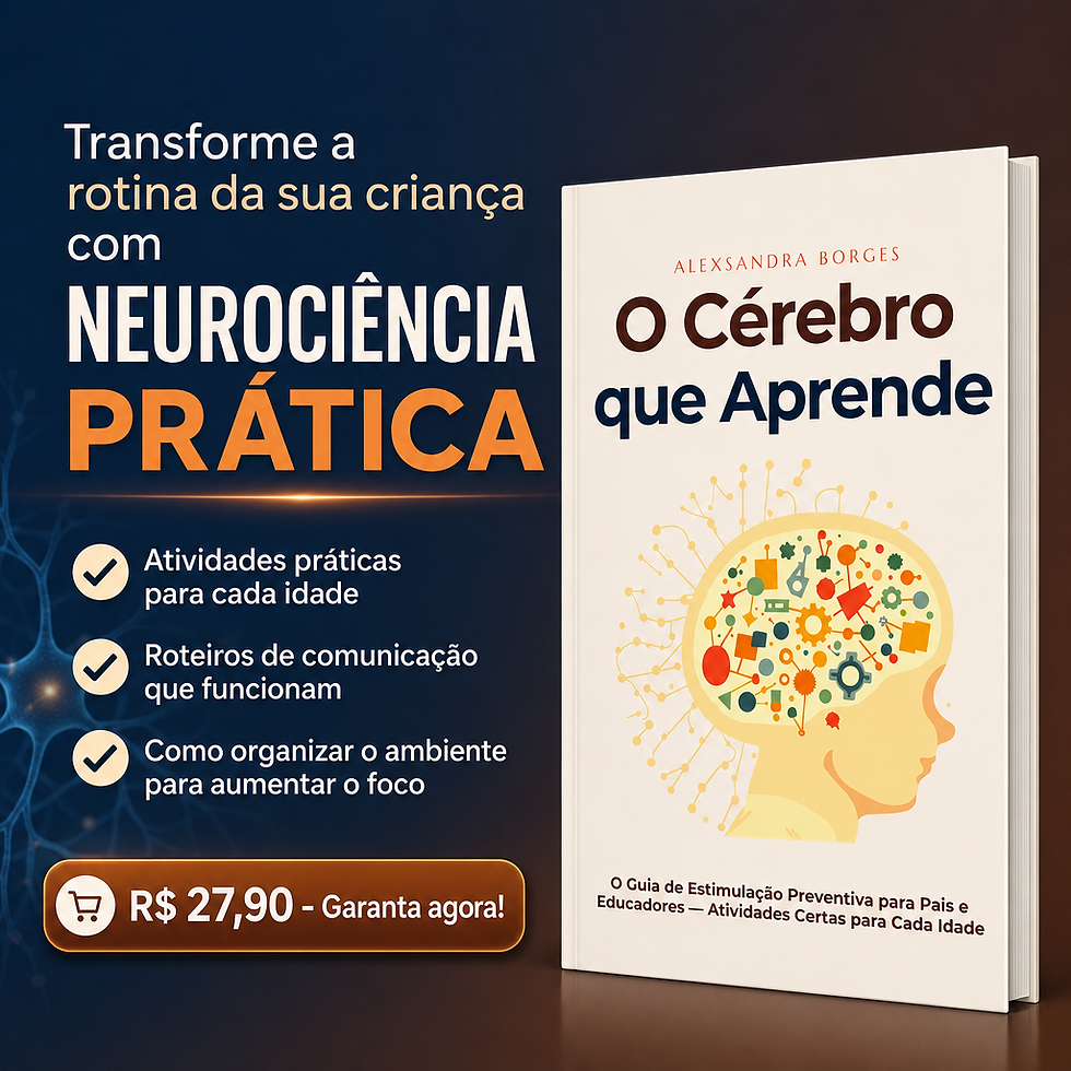 Capa do ebook O Cérebro que Aprende com fundo azul escuro, textos em destaque e o livro à direita